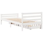 vidaXL Cadre de lit sans matelas blanc 100x200 cm bois de pin massif