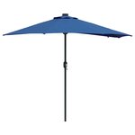 vidaXL Parasol de jardin Azur 294 x 150 x 223 cm Polyester et Acier
