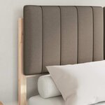 vidaXL Cadre de lit avec tête de lit rembourrée Taupe 120 x 200 cm