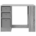 vidaXL Bureau Gris Sonoma 100 x 40 x 75 cm Bois d'ingénierie