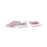 Chacha - lot 3 blocs notes 40 feuillets unis etui - 8.5x12 cm - tropical fleurs