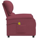 vidaXL Fauteuil de massage Rouge bordeaux Tissu