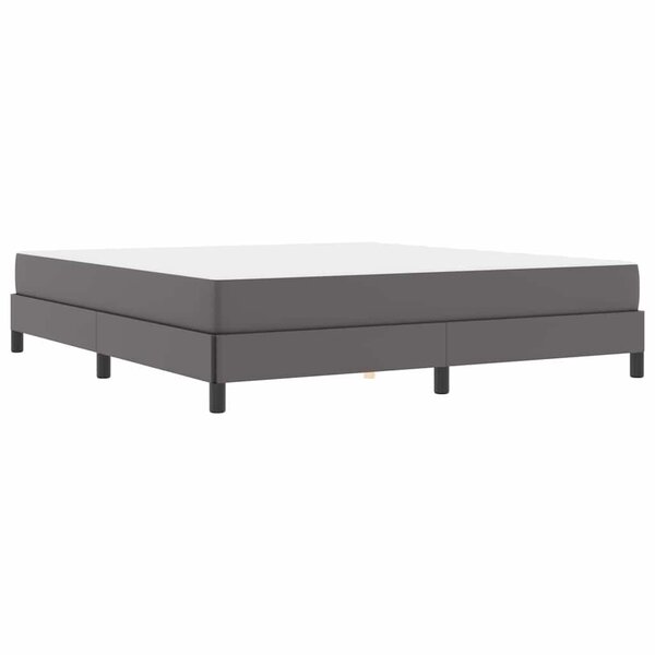 vidaXL Lit avec matelas Gris 180 x 200 cm Faux cuir