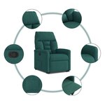 vidaXL Fauteuil inclinable vert foncé tissu
