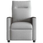vidaXL Fauteuil inclinable électrique gris nuage tissu