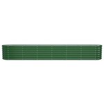 vidaXL Lit surélevé de jardin Acier galvanisé 260x40x36 cm Vert