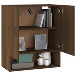 vidaXL Armoire murale Chêne marron 60x31x70 cm Bois d'ingénierie