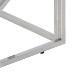 vidaXL Table basse argenté inox et bois de récupération massif