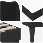 vidaXL Cadre de lit avec tête de lit Noir 140 x 190 cm Simili cuir