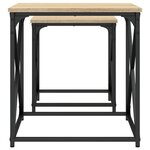 vidaXL Tables basses gigognes 2 Pièces chêne sonoma bois d'ingénierie