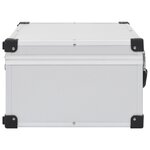 Vidaxl étui de cd pour 60 cd aluminium abs argenté
