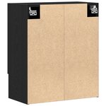 Armoire murale vidaXL en chêne noir 60x31x70 cm en bois d'ingénierie