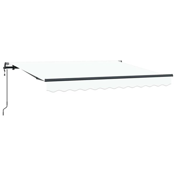 vidaXL Auvent Rétractable Blanc 300 x 200 cm tissu