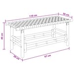 vidaXL Banc de jardin 110 x 38 x 40 cm Bambou Naturel Rectangulaire