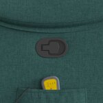 vidaXL Fauteuil de massage inclinable Vert foncé Tissu