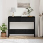 vidaXL Table console Chêne noir 100 x 35 x 76.5 cm Bois d'ingénierie