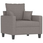 vidaXL Fauteuil avec repose-pied Taupe 60 cm Tissu