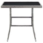 vidaXL Table de jardin Anthracite 80x80x74 cm Résine tressée