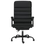 vidaXL Fauteuil de massage inclinable de bureau Noir Similicuir