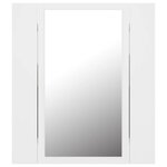 vidaXL Armoire salle de bain à miroir LED Blanc 40x12x45 cm Acrylique