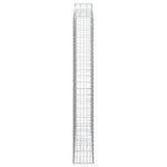 vidaXL Paniers à gabions arqués 12 Pièces 200x30x220/240 cm fer galvanisé