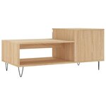 vidaXL Table basse Chêne sonoma 100x50x45 cm Bois d'ingénierie