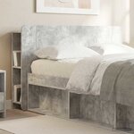 vidaXL Cabinet de Tête de Lit Gris béton Bois d'ingénierie