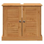 vidaXL Meuble Sous Évier avec porte VIGO marron miel 67.5 x 34 x 59 cm