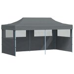 vidaXL Tente de réception pliable avec parois 3x6 m anthracite