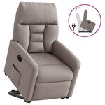 vidaXL Fauteuil inclinable taupe tissu