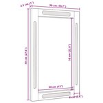 vidaXL Miroir de salle de bain avec miroir Marron 50 x 2 5 x 70 cm