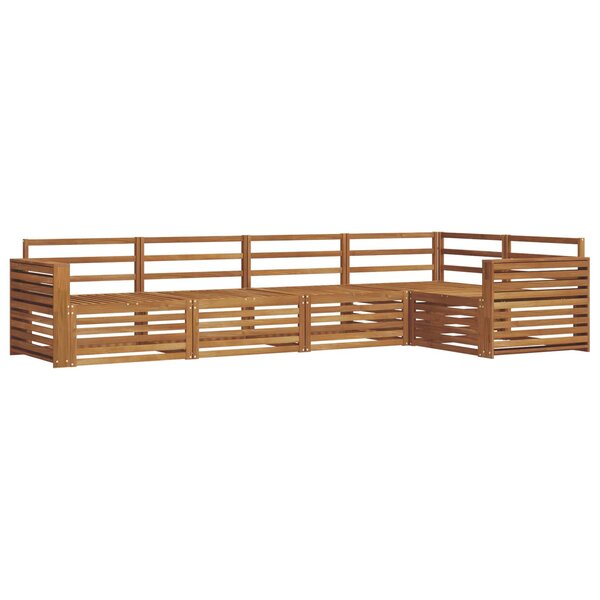 vidaXL Ensemble de canapés d'extérieur 5 Pièces Naturel
