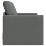 vidaXL Sofa lit 2-en-1 gris foncé 74x77x81 cm tissu