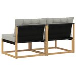 vidaXL Sofa de milieu extérieur Bois d'acacia massif et Textilène