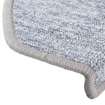 vidaXL Tapis d'escalier 15 Pièces Gris clair 65 x 24 x 4 cm