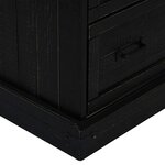 vidaXL Armoire à vin HALDEN casiers à vin porte coulissante noir pin