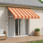 vidaXL Auvent rétractable manuel Multicolore 250 x 115 x 300 cm