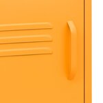 vidaXL Table de chevet Jaune moutarde 35x35x51 cm Acier