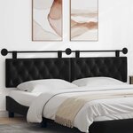 vidaXL Tête de lit suspendue Noir Velours