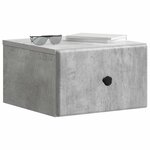 vidaXL Cabinet de chevet mural Gris béton 34 5 x 33 x 20 cm