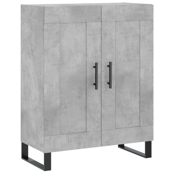 vidaXL Buffet gris béton 69 5x34x90 cm bois d'ingénierie