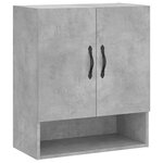 vidaXL Armoire murale gris béton 60x31x70 cm bois d'ingénierie