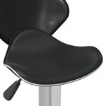 vidaXL Tabouret de bar Noir Similicuir
