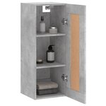 vidaXL Armoire murale gris béton 34 5x34x90 cm bois d'ingénierie