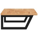 vidaXL Étagère de vasque murale acier et bois de chêne massif