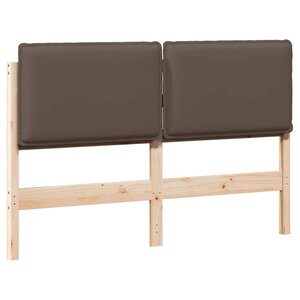 vidaXL Tête de lit capitonnée Gris Naturel et Clair 150 cm Pin massif