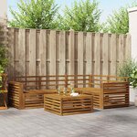 vidaXL Ensemble de canapés d'extérieur 5 Pièces Naturel