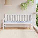 vidaXL Coussin de banc de jardin Striped Bleu et blanc 180 x 50 x 4 cm
