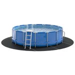 vidaXL Tapis de piscine Noir Ø 500 cm Géotextile en polyester