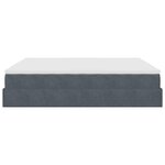 vidaXL Cadre de lit ottoman avec matelas gris foncé 200x200 cm velours